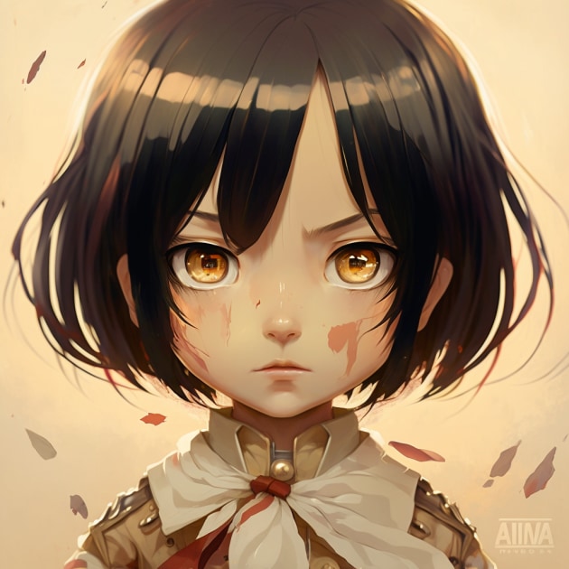 mikasa-ackerman-art-style-of-hikari-shimoda