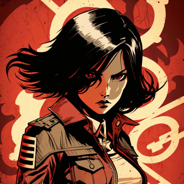 mikasa-ackerman-art-style-of-jack-kirby