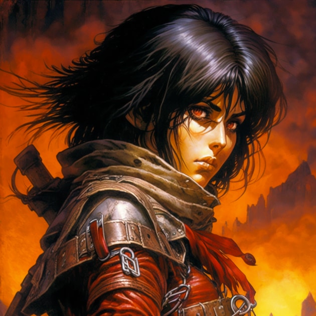 mikasa-ackerman-art-style-of-jeff-easley