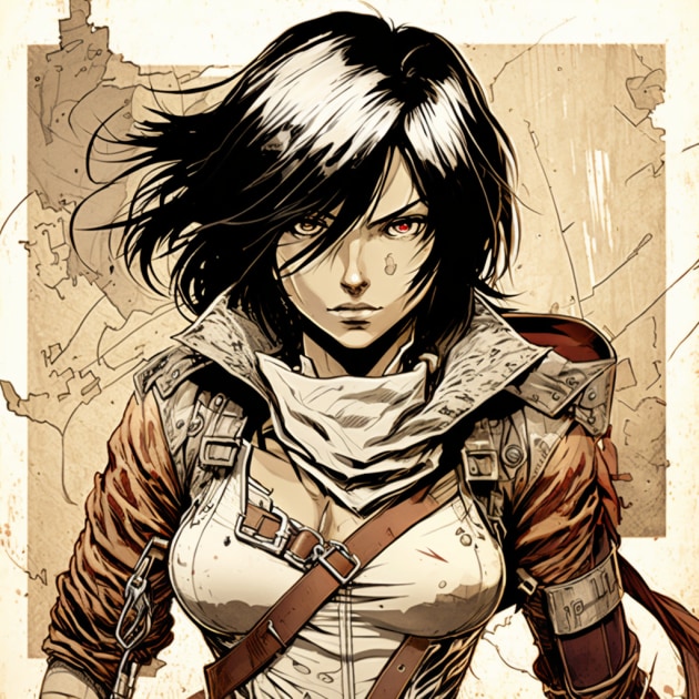 mikasa-ackerman-art-style-of-jim-lee