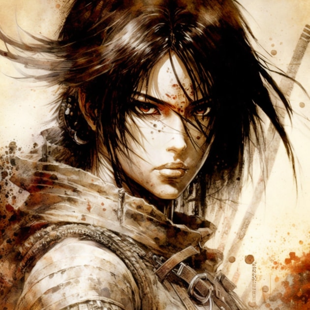 mikasa-ackerman-art-style-of-luis-royo