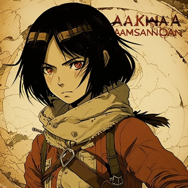 mikasa-ackerman-art-style-of-randolph-caldecott