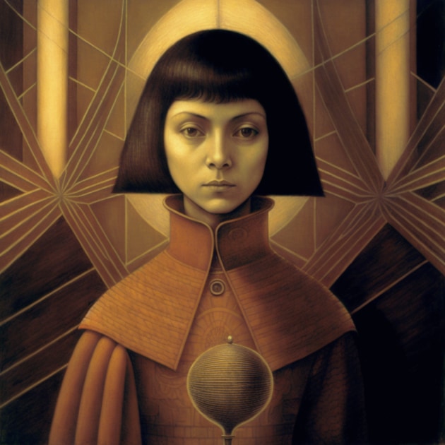 mikasa-ackerman-art-style-of-remedios-varo