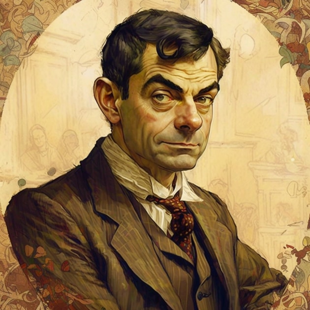 mr-bean-art-style-of-rebecca-guay