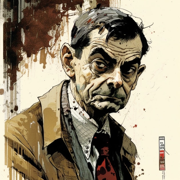 mr-bean-art-style-of-sergio-toppi