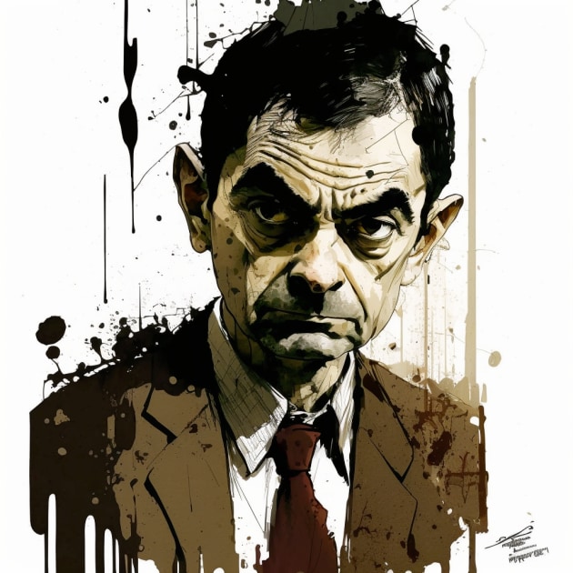 mr-bean-art-style-of-yoji-shinkawa