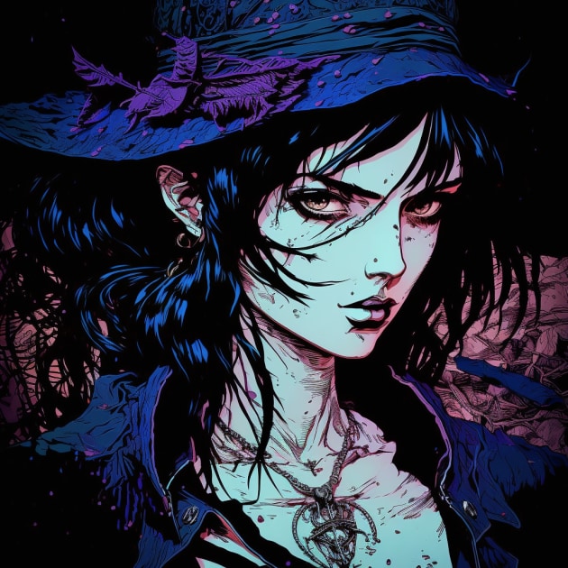 nico-robin-art-style-of-harry-clarke