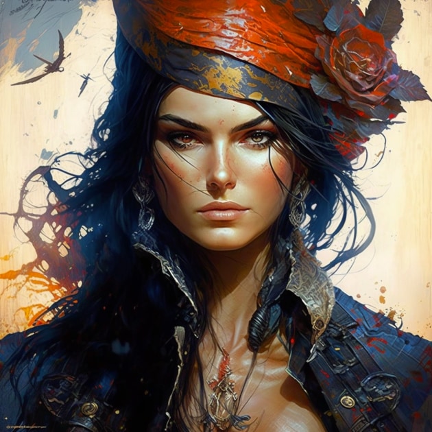 Nico Robin in the Art Style of Karol Bak