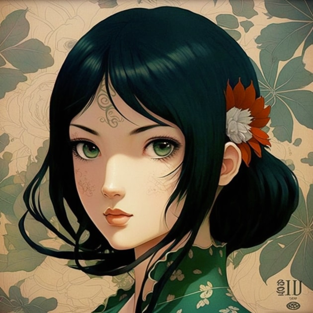 nico-robin-art-style-of-ohara-koson