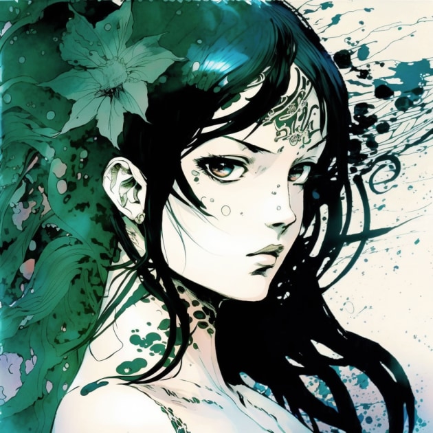 nico-robin-art-style-of-yoshitaka-amano