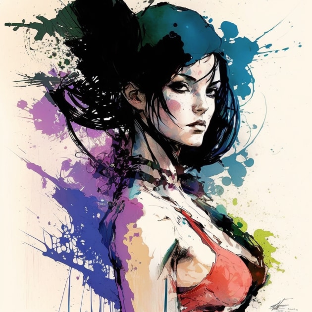 nico-robin-art-style-of-bill-sienkiewicz