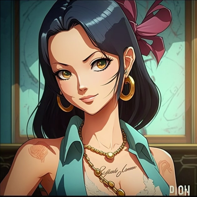 nico-robin-art-style-of-chiho-aoshima