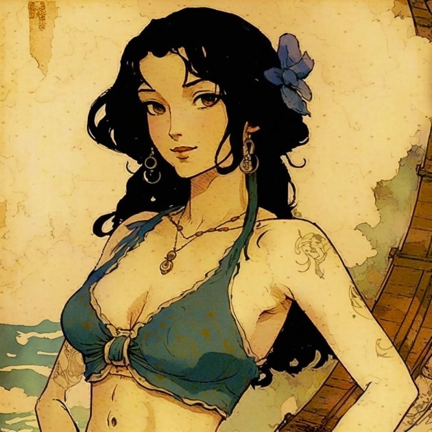 nico-robin-art-style-of-edmund-dulac