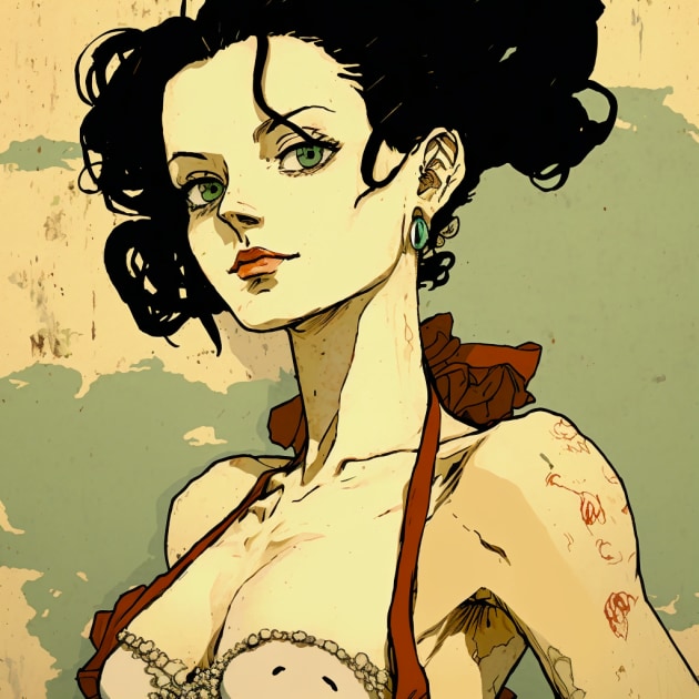 nico-robin-art-style-of-egon-schiele