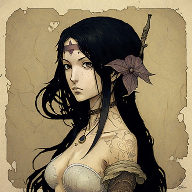 nico-robin-art-style-of-john-bauer