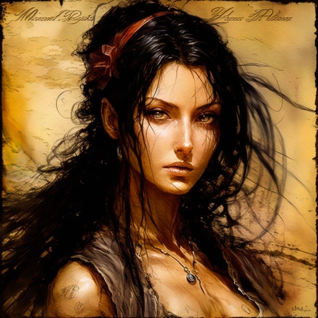 nico-robin-art-style-of-luis-royo