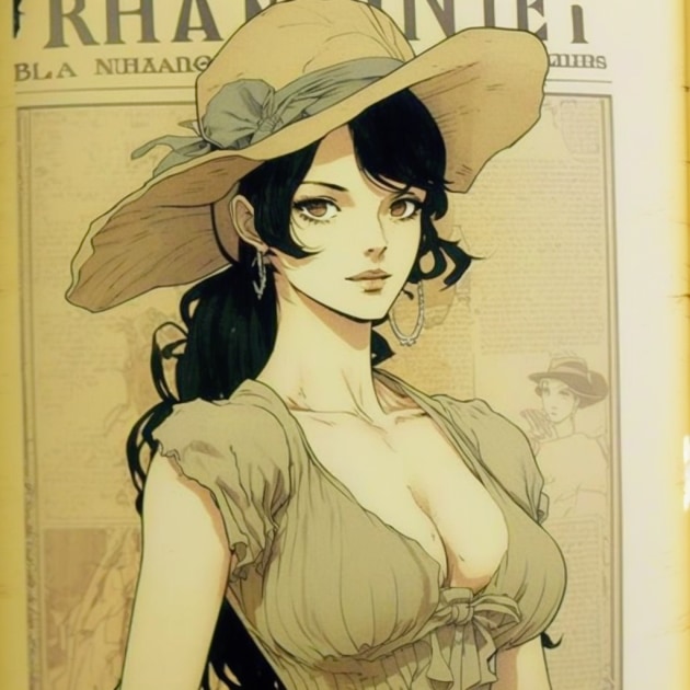 nico-robin-art-style-of-raphael-kirchner