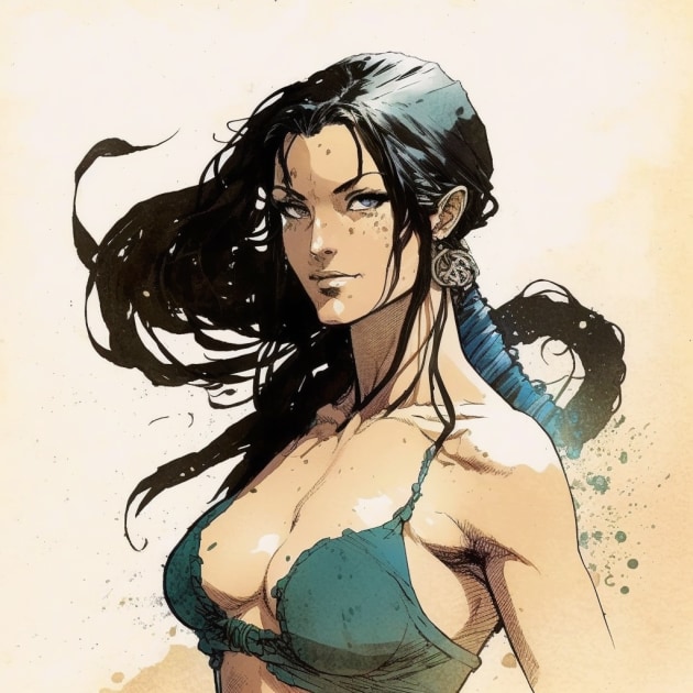 nico-robin-art-style-of-travis-charest