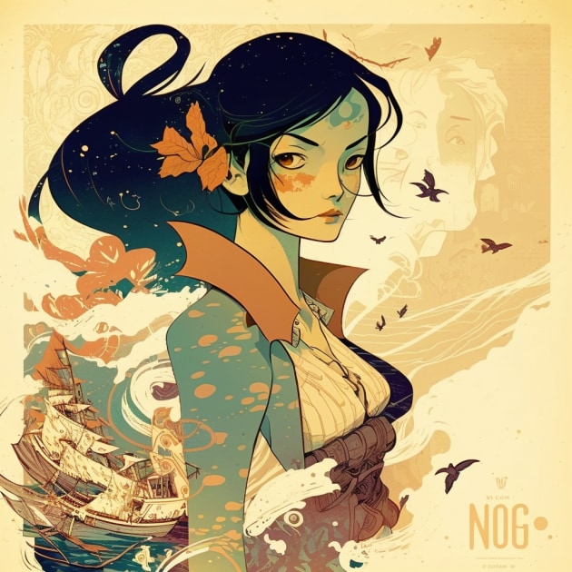 nico-robin-art-style-of-victo-ngai