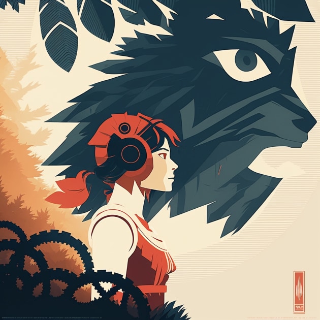 princess-mononoke-art-style-of-aaron-douglas