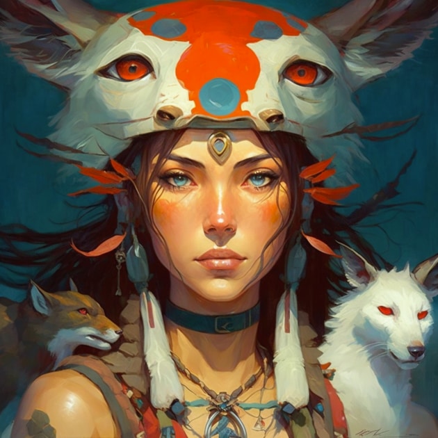 princess-mononoke-art-style-of-aaron-jasinski