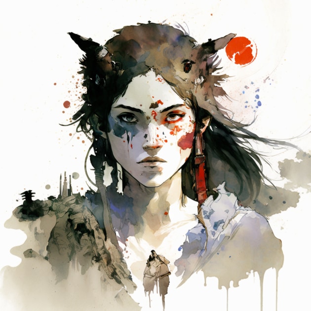 princess-mononoke-art-style-of-alex-maleev