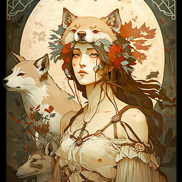 princess-mononoke-art-style-of-alphonse-mucha