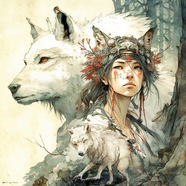 princess-mononoke-art-style-of-anton-pieck