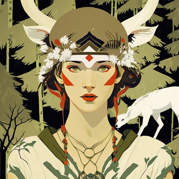 princess-mononoke-art-style-of-coles-phillips