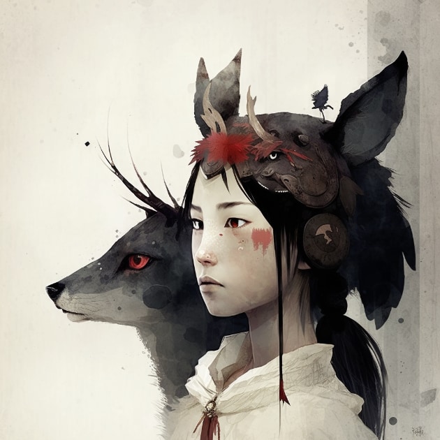 princess-mononoke-art-style-of-gabriel-pacheco