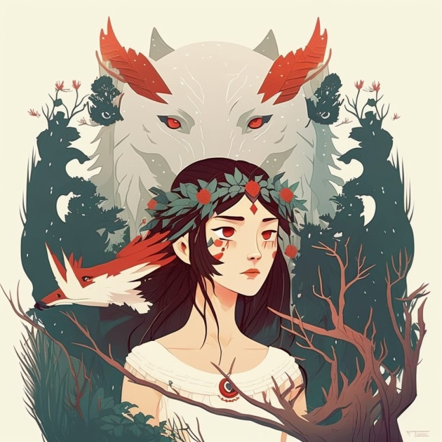 princess-mononoke-art-style-of-harriet-lee-merrion