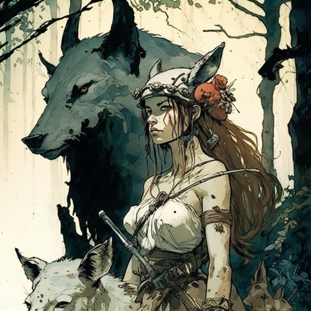 princess-mononoke-art-style-of-heinrich-kley