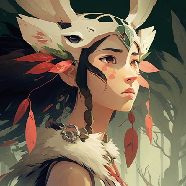 princess-mononoke-art-style-of-joey-chou