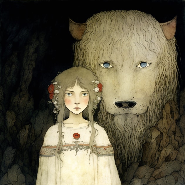 princess-mononoke-art-style-of-john-bauer