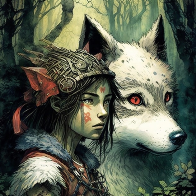 princess-mononoke-art-style-of-john-tenniel