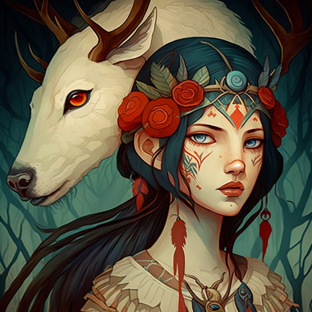 princess-mononoke-art-style-of-kelly-vivanco