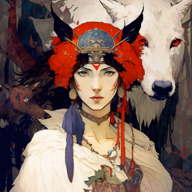 princess-mononoke-art-style-of-leon-bakst