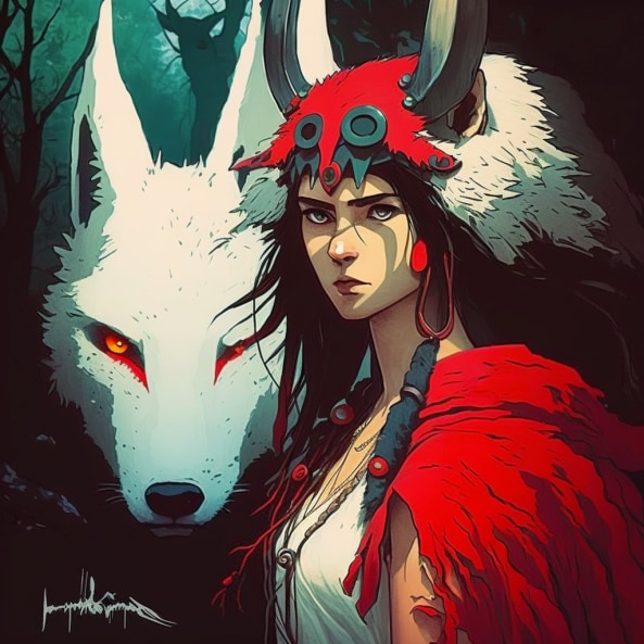 princess-mononoke-art-style-of-ralph-bakshi