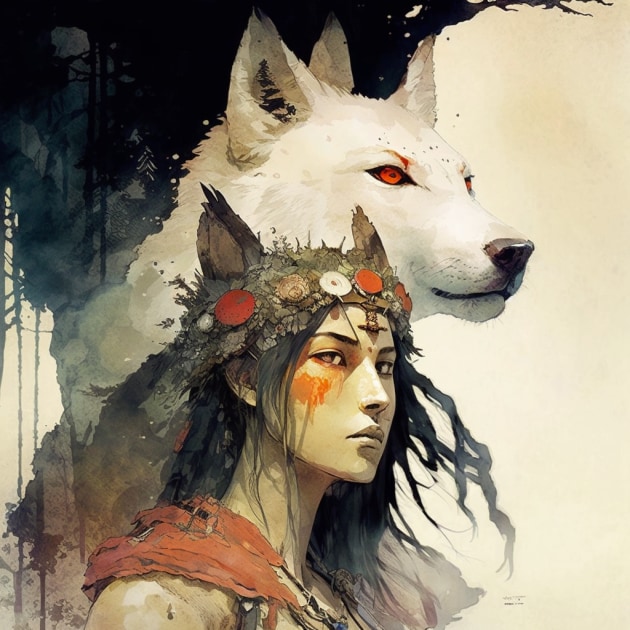 princess-mononoke-art-style-of-william-timlin