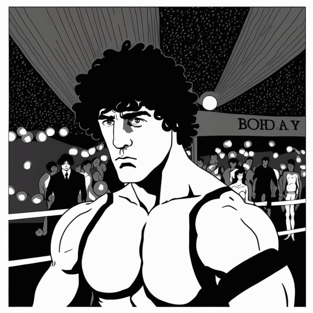 rocky-balboa-art-style-of-aubrey-beardsley