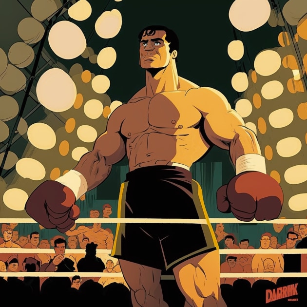 Rocky Balboa in the Art Style of Darwyn Cooke