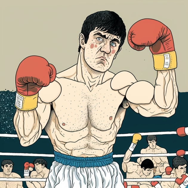 rocky-balboa-art-style-of-shintaro-kago