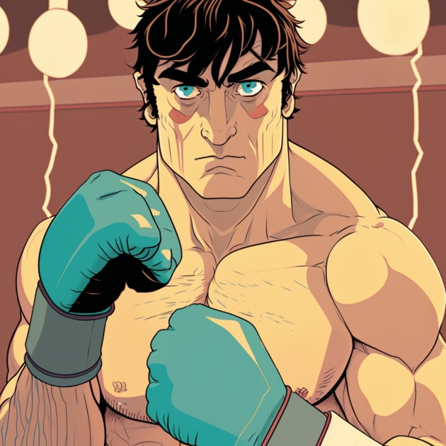 rocky-balboa-art-style-of-tomer-hanuka