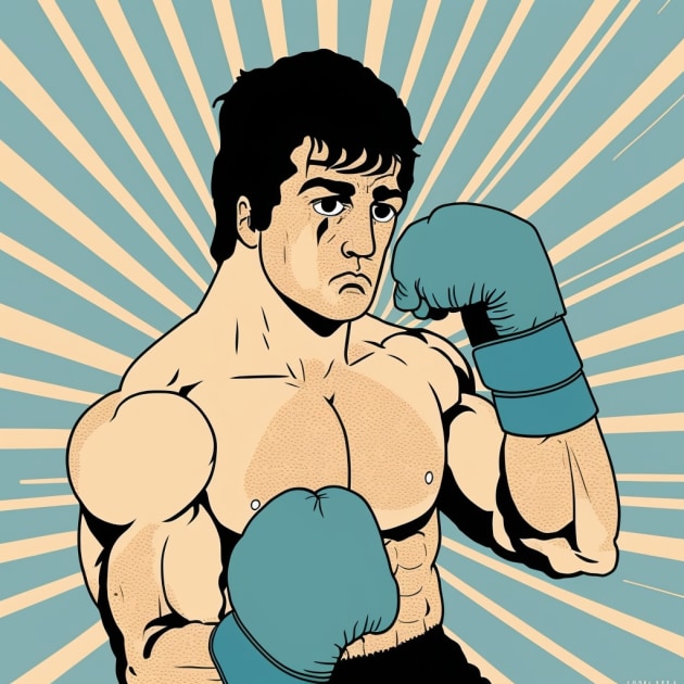 rocky-balboa-art-style-of-toshio-saeki