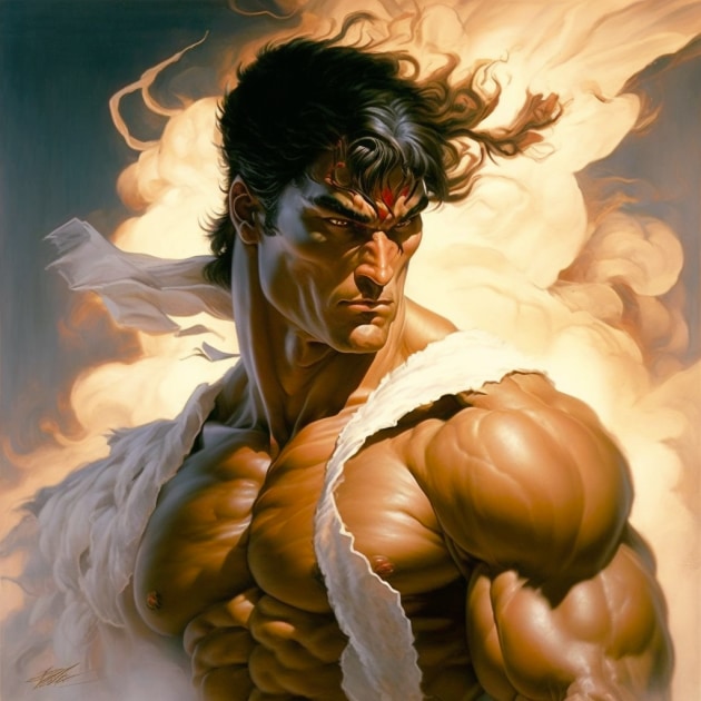 ryu-art-style-of-boris-vallejo