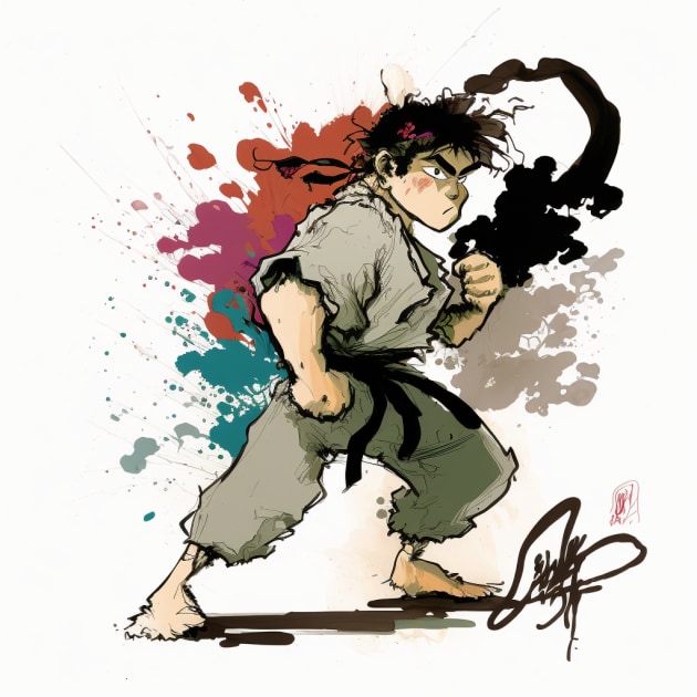 ryu-art-style-of-quentin-blake