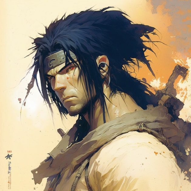 sasuke-uchiha-art-style-of-frank-frazetta