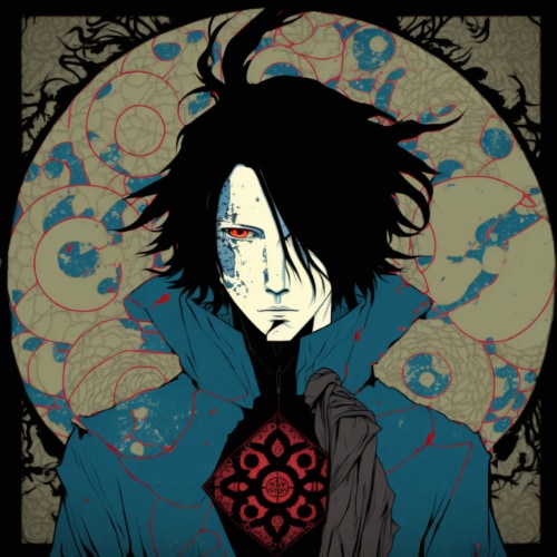 sasuke-uchiha-art-style-of-harry-clarke