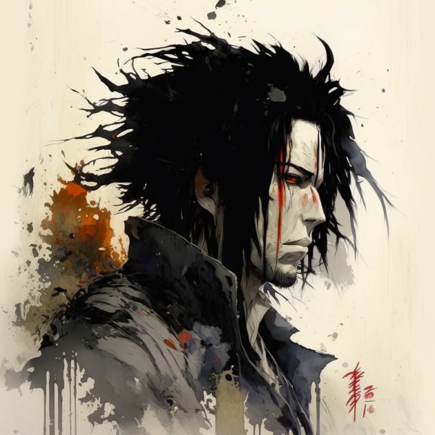 sasuke-uchiha-art-style-of-jeffrey-catherine-jones