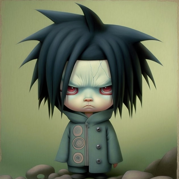 sasuke-uchiha-art-style-of-mark-ryden